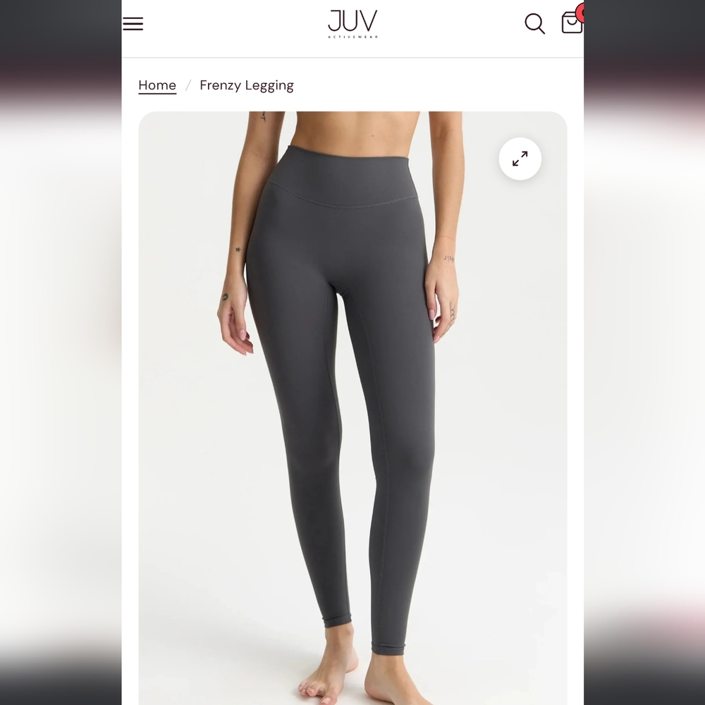 JUV  Activewear Frenzy High-Waisted Gray Leggings- SOLD OUT